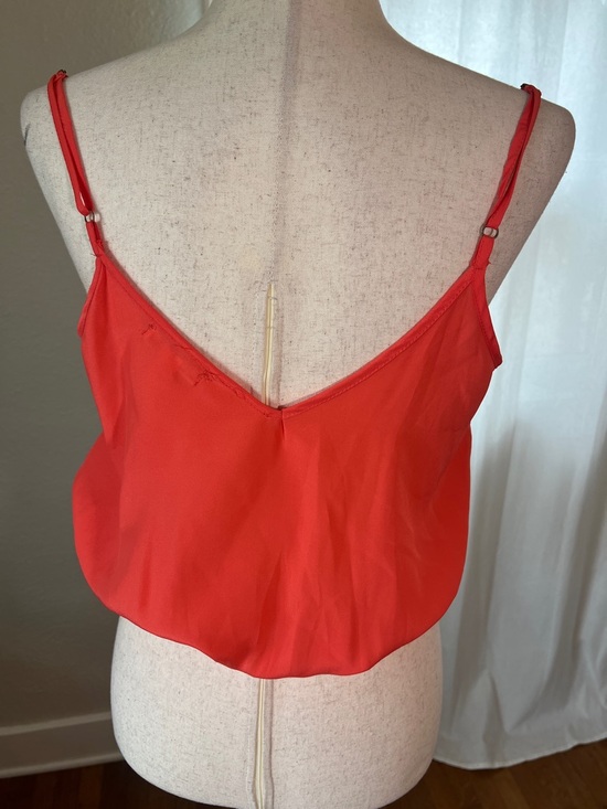 TCEC Coral Ruffled Tie-Hem Button Down Cropped Camisole size M - Picture 4 of 8